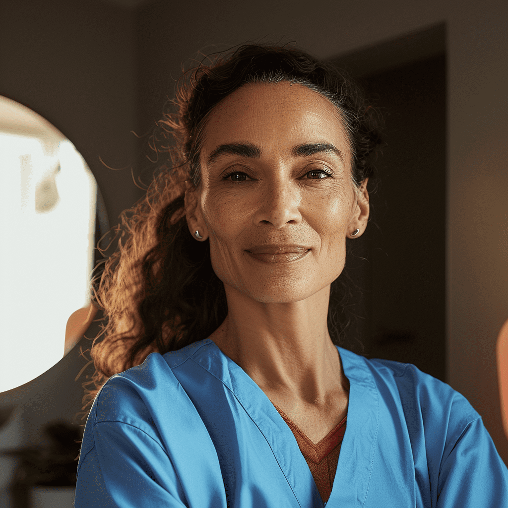 Healthcare provider supporting COPD patient care