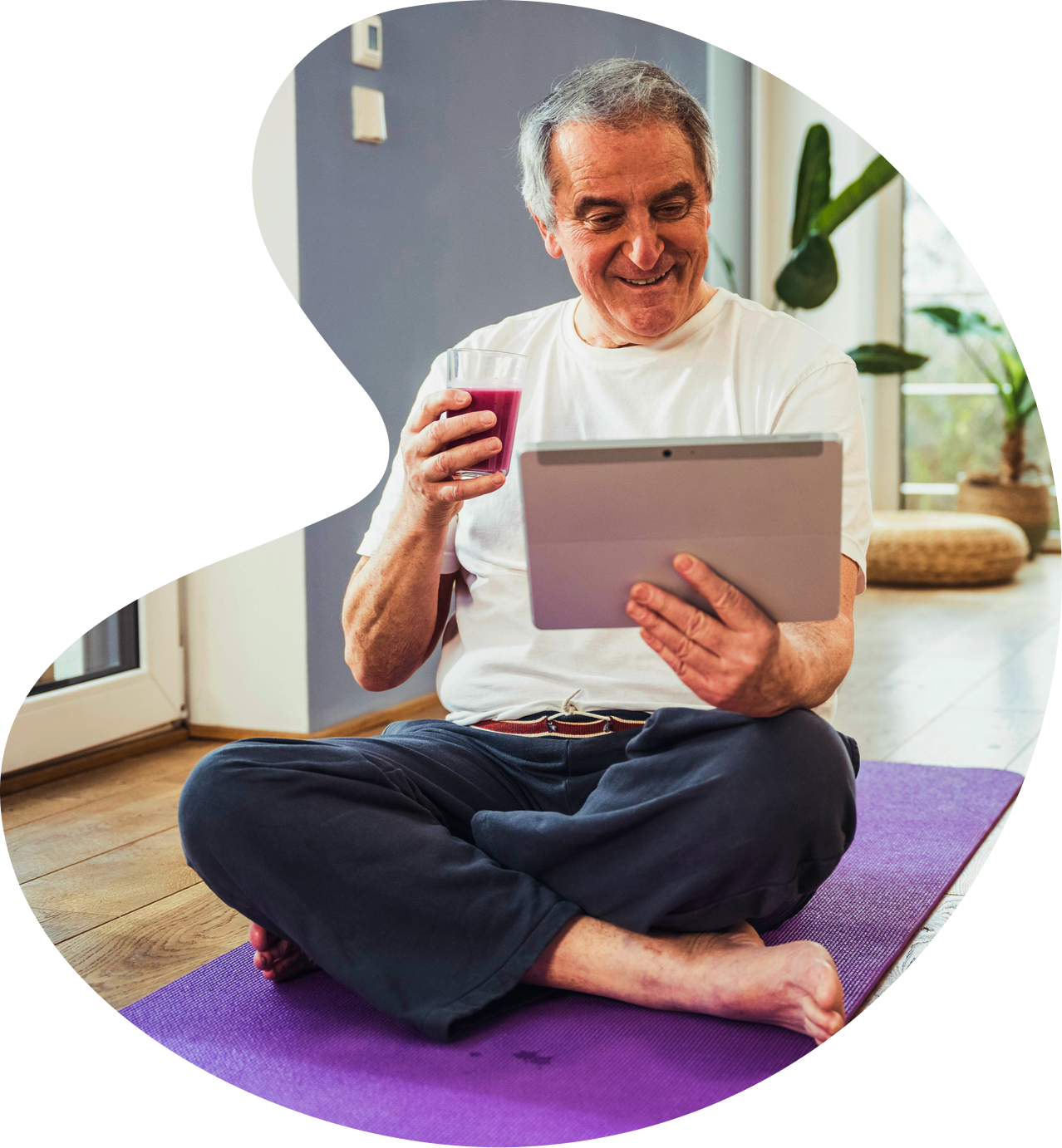 Healthcare provider reviewing Zeph data on tablet