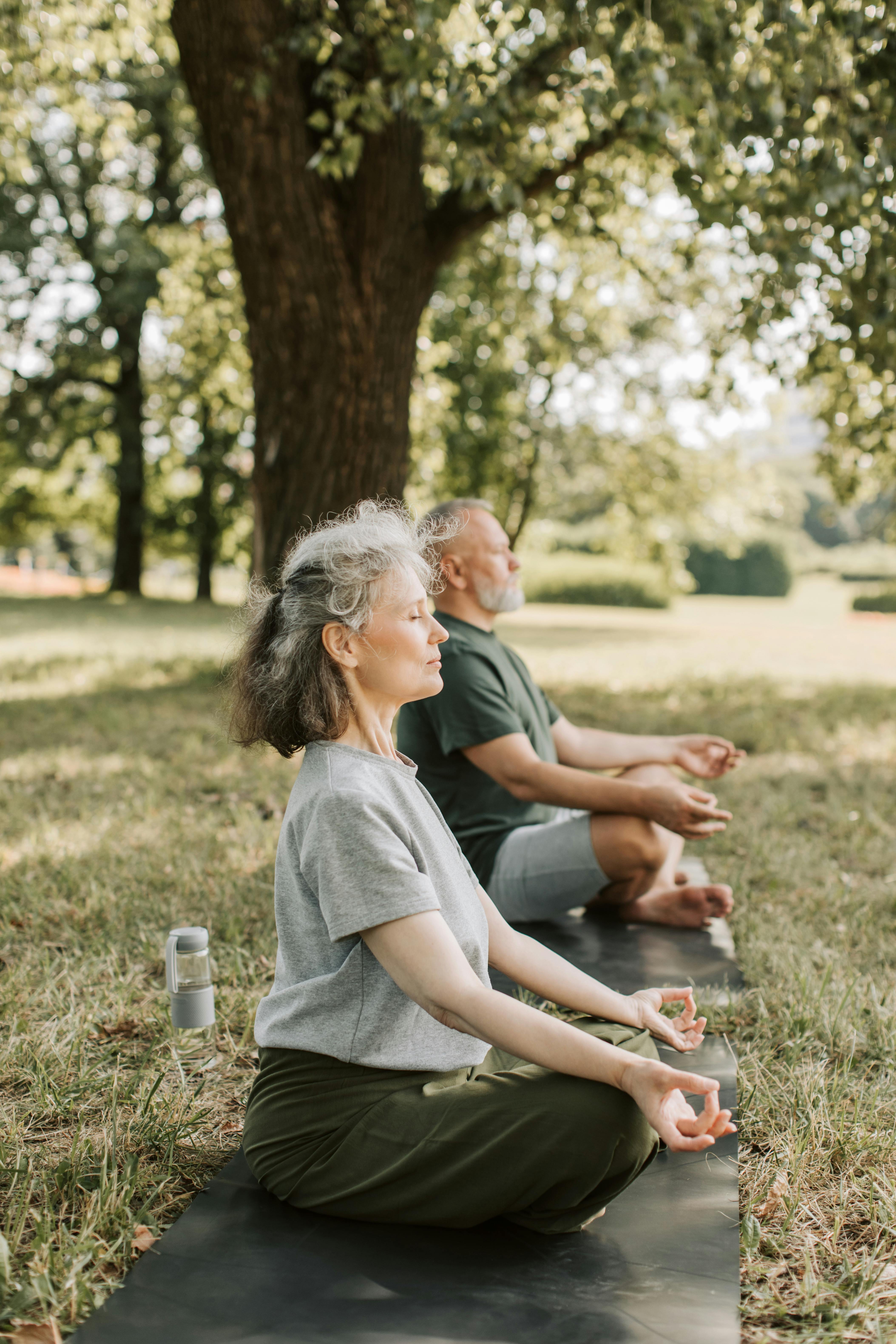 Woman practicing mindful breathing for mental health